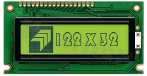 Display LGM; LCD graphic; 123x32 pixels; STN positive yellow-green Y/G; Array LED yellow-green Y/G backlight; view 06:00; 5.0 V;