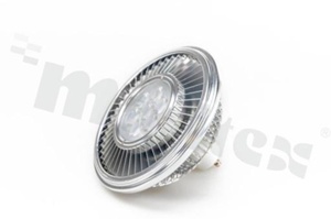 Źródło światła LED ES111 lamp, 17W, 2700K, 30°, CRI>80, ściemnialna, srebrna obudowa i biały trzonek RoHS, 551642