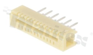 Złącze Non-ZIF do PCB; w rastrze 1.00mm; 12-stykowe; montaż: THT; pionowe