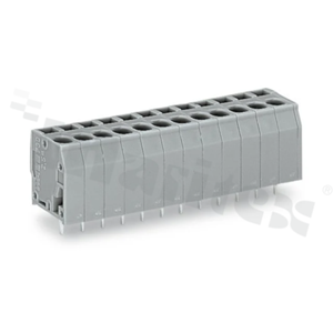 Listwa zaciskowa do PCB; przewód-płytka; THT; na przewód 0.08 - 2.5mm2 (28-14AWG); raster 5.0 mm; 3-torowa.; Push-in; szary; 300V/20A