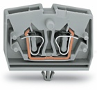 Złączka wewnętrzna; ze stopką zatrzaskową; 2 zaciskowa; na przewód 0,08-2,5mm2(28-12 AWG); styk sprężynowy Cage-clamp®;1-torowa; szary; 800V/24A