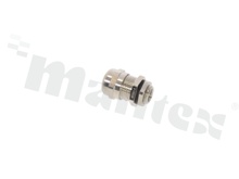 Cable gland M12; Nickel-plated brass; M12x1.5 4-8mm; Flat O-ring; with lock nut