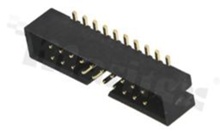 Full shrouded header for PCB; pitch 2.00mm; 20-contacts; SMD; male; top entry