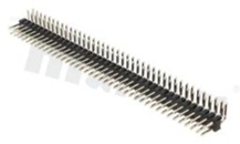 Listwa stykowa do PCB; w rastrze 2.54mm; 2x40 styków; montaż: THT; męska; kątowa; dwurzędowa