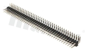 Pin Header; pitch 2.54mm; 2x40 pins; assembly: THT; male; angled; double row
