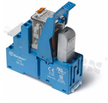 Interface relay; electromagnetic; contact rating current 7A; coil voltage 24VDC; 4 changeover contact 4PDT; coil power 1W; 7A/250VAC, 7A/24VDC; screw terminals; DIN-Rail