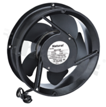 Fan; AC; ball bearing; 299/336m3/h; 50/60Hz; 0.45/0.40A; 380V; 26/28W; 2650/2950RPM; 54/59dBA; 22 AWG; shaded pole induction motor; 1 phase; aluminum alloy; -10+65 deg.C; 860g; 172x172x51mm