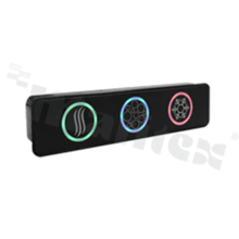 Panel piezoelektryczny CRUZO; 1x3 pozycji; szklany front; rozwiązanie przeznaczone do pełnej personalizacji produktu.