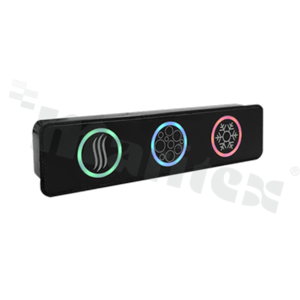 Panel piezoelektryczny CRUZO; 1x3 pozycji; szklany front; rozwiązanie przeznaczone do pełnej personalizacji produktu.