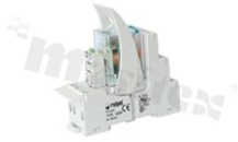 Interface relay; contact rating current 6A; coil voltage 24 VDC; changeover contacts (4P); 6A/24VDC; 6A/250VAC