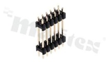 Listwa stykowa do PCB; w rastrze 2.54mm; 2x6 styków; montaż: THT; męska; prosta; dwurzędowa; 2-poziomowa; 3.0/15.24/3.0mm