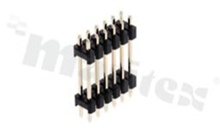 Pin Header; pitch 2.54mm; 2x6 pins; assembly: THT; male; straight; double row 2-level; 3.0/15.24/3.0mm
