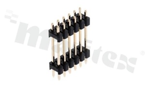 Listwa stykowa do PCB; w rastrze 2.54mm; 2x6 styków; montaż: THT; męska; prosta; dwurzędowa; 2-poziomowa; 3.0/15.24/3.0mm