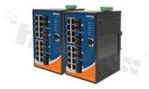 Switch przemysłowy Gigabit; zarządzalny; 16 portów 10/100/1000Base-T(X) RJ45 i 4 porty 100Base-FX; złącze SC; światłowód wielomodowy; 2km/1310nm; temp. pracy: -40+75 st.C; zasilanie redundantne 12...48VDC; montaż na szynie DIN