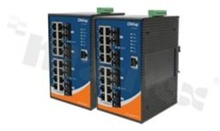 Managed Gigabit Ethernet switch with 16x10/100/1000Base-T(X) and 4x100Base-FX; SC; multi-mode; 2km/1310nm; 12...48VDC; DIN rail mountable; operating temperature -40+75 deg.C