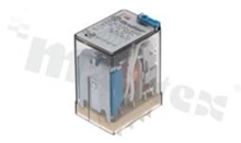Electromagnetic relay; contact rating current 7A; coil voltage 24VDC; 4 changeover contacts (4P); coil power 1W; 7A/30VDC; 7A/250VAC