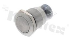 Push button switch; monostable; 19mm; solder terminals; stainless steel; IP67.