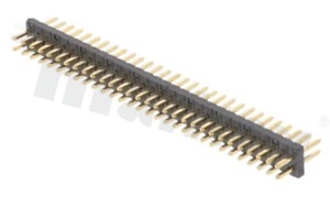 Listwa stykowa do PCB; w rastrze 1.27mm; 2x30 styków; montaż: THT; męska; prosta; dwurzędowe