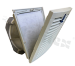 Fan guard; hinged louvered; 230V; 322.7x322.7x133.4mm; 530/600CFM; 2550/2800RPM; 59.0/61.0dB.