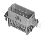 Wkład męski Heavy-Mate seria A; 10-stykowy(10+PE); rozmiar: A10; 16A; 250V; kabel 0.25-2.5mm2; styki srebrzone; skręcane