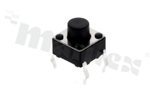 Tact Switch; THT; dimensions 6.0x6.0; h=7mm; vertical; operating force 160gf; button: round