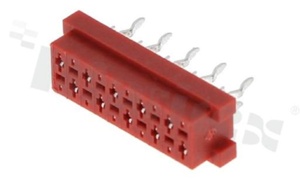 Low profile PCB connector; pitch 1.27mm; 14-contacts; THT; female; top entry