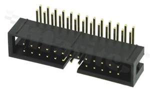 Złącze do PCB; w rastrze 2.54mm; 26-stykowe; montaż: THT; męskie; kątowe