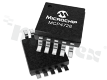 Przetworniki cyfrowo-analogowe – DAC; MICROCHIP; MCP4728A0-E/UN; 2-Wire, I2C, Serial; 2.7 V - 5.5 V; 4; 12