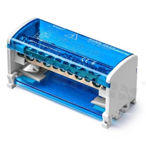 Modular distribution block for DIN rail; grey; two-pole; 7x6 mm2, 2x25 mm2, 2x35 mm2) ;500V ;125A