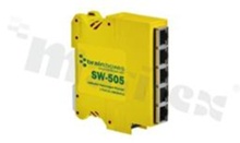 Industrial Unmanaged Ethernet Switch; 5x 10/100 Mb/s; operating temperature -40+80 deg.C; supply 5...30VDC; DIN Rail Mountable
