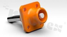 Connector power heavy duty power; 5.7mm SL+ RCPT.ORG FLATBSHBAR; 180 keyway
