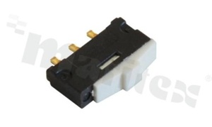 Miniaturowy przełącznik suwakowy; jednobiegowy; 2-pozycyjny; sposób przełączania ON-ON