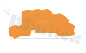 Ścianka końcowa/wewnętrzna do złączy przelotowych serii 2002; grubość 0.8mm; pomarańczowa; montaż zatrzaskowy