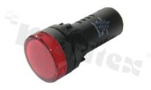 Lampka sygnalizacyjna; 22mm; zacisk śrubowy; plastik; podświetlenie pełne niebieskie LED 220V; IP65.