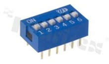 DIP Switch; THT; 4-poles; pitch 2.54mm