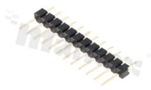 Listwa stykowa do PCB; w rastrze 2.54mm; 1x12 styków; montaż: THT; męska; prosta; jednorzędowa