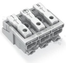 Installation terminal block; 3-ways; for wire 0.5-2.5mm2 (22-14AWG); without PE contact; white; 500V/24A