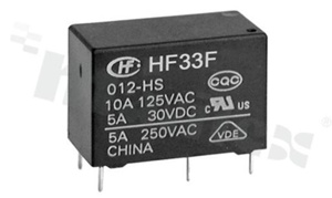 Przekaźnik elektromagnetyczny; prąd znamionowy 5A; napięcie cewki 5VDC; pojedynczy styk zwierny (1A); 5A/30VDC; 5A/250VAC