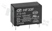 Electromagnetic relay; contact rating current 5A; coil voltage 5VDC; make contact (1A); 5A/30VDC; 5A/250VAC