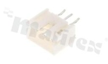 Header for PCB; pitch 2.00mm; 3-contacts; THT; male; top entry; 100V/2A