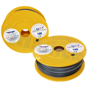 Przewód pojedynczy LGY/H05V-K; z wielodrutową miedzianą żyłą; czarny/biały; przekrój 0.75mm2; AWG 18; 500V; -40+105 st.C; 100m.