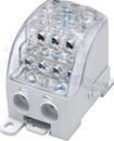 Złączka na szyne DIN; blok rozdzielczy uniwersalny;szary; jednobiegunowy; 185mm2; Al/Cu;1000V AC; 1500 DC / 490A