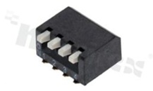 Przełącznik DIP Switch typu piano; SMD; 4-sekcyjny; raster 2.54mm