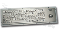 Industrial Keyboard; IP65; 66keys; trackball; USB; panel mounting; 392mm x 110mm
