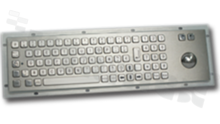Metalowa klawiatura przemysłowa; IP65; 83 klawisze; USB; montaż od spodu; temperatura pracy od -10+60st.C; wymiary 420mm x 125mm