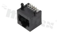 Socket RJ45; 8-contacts; THT; side entry; size 8; 3u" Au