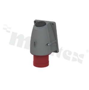 332BS6; Gniazdo panelowe; zasilające AC 3-fazowe; męskie; 32A; 415VAC; IP44; seria Easy&Safe