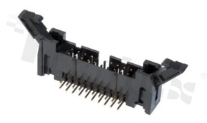 Złącze do PCB, w rastrze 2.54mm; 10-stykowe; montaż: THT; męskie; kątowe