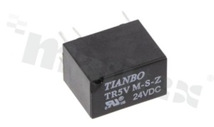 Electromagnetic relay; contact rating current 1A; coil voltage 24VDC; changeover contact (1C); coil voltage: 150mW;1A/24VDC; 1A/120VAC