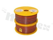 Przewód pojedynczy LGY/H05V-K; z wielodrutową miedzianą żyłą; pomarańczowy/niebieski; przekrój 0.35mm2; AWG 22; 500V; -40+105 st.C; 200m.